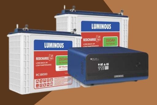 image of luminous inverter and battery